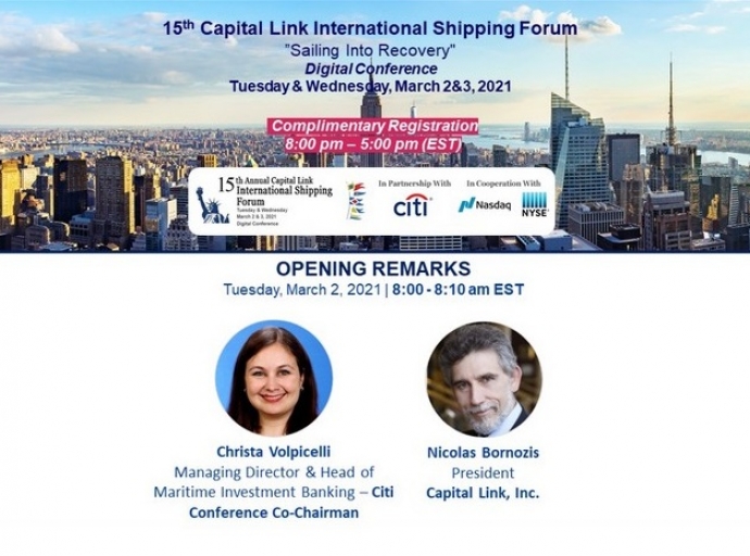 Δείτε τις ομιλίες του 15ου Ετήσιου Capital Link International Shipping Forum